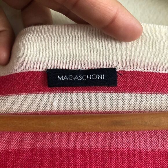 Magaschoni Pink Fine Knit Tunic Top Silk Blend - Picture 6 of 7